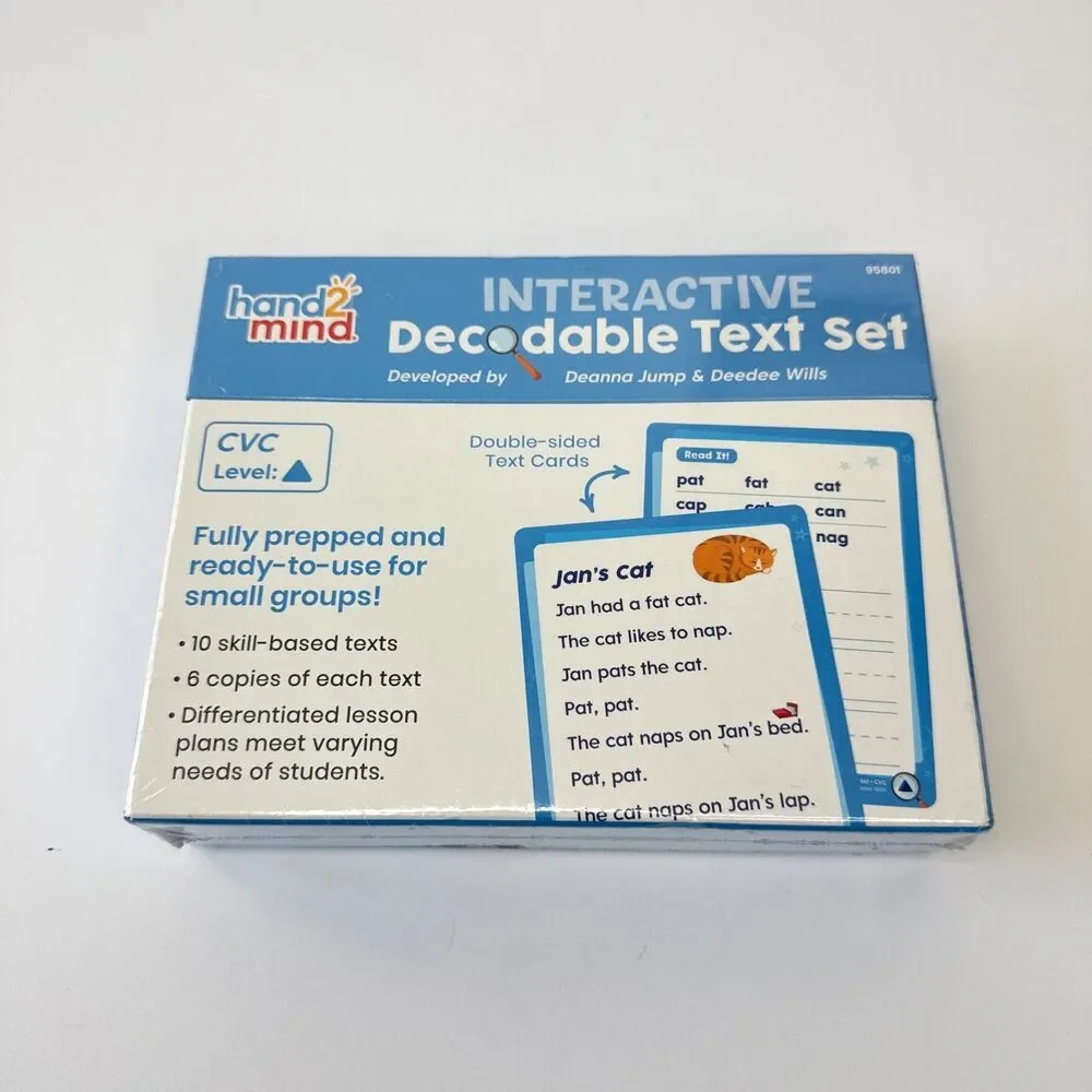 NEW Hand2Mind Interactive Decodable Text Set Lot of 3 Sealed CVC R-Controlled CV